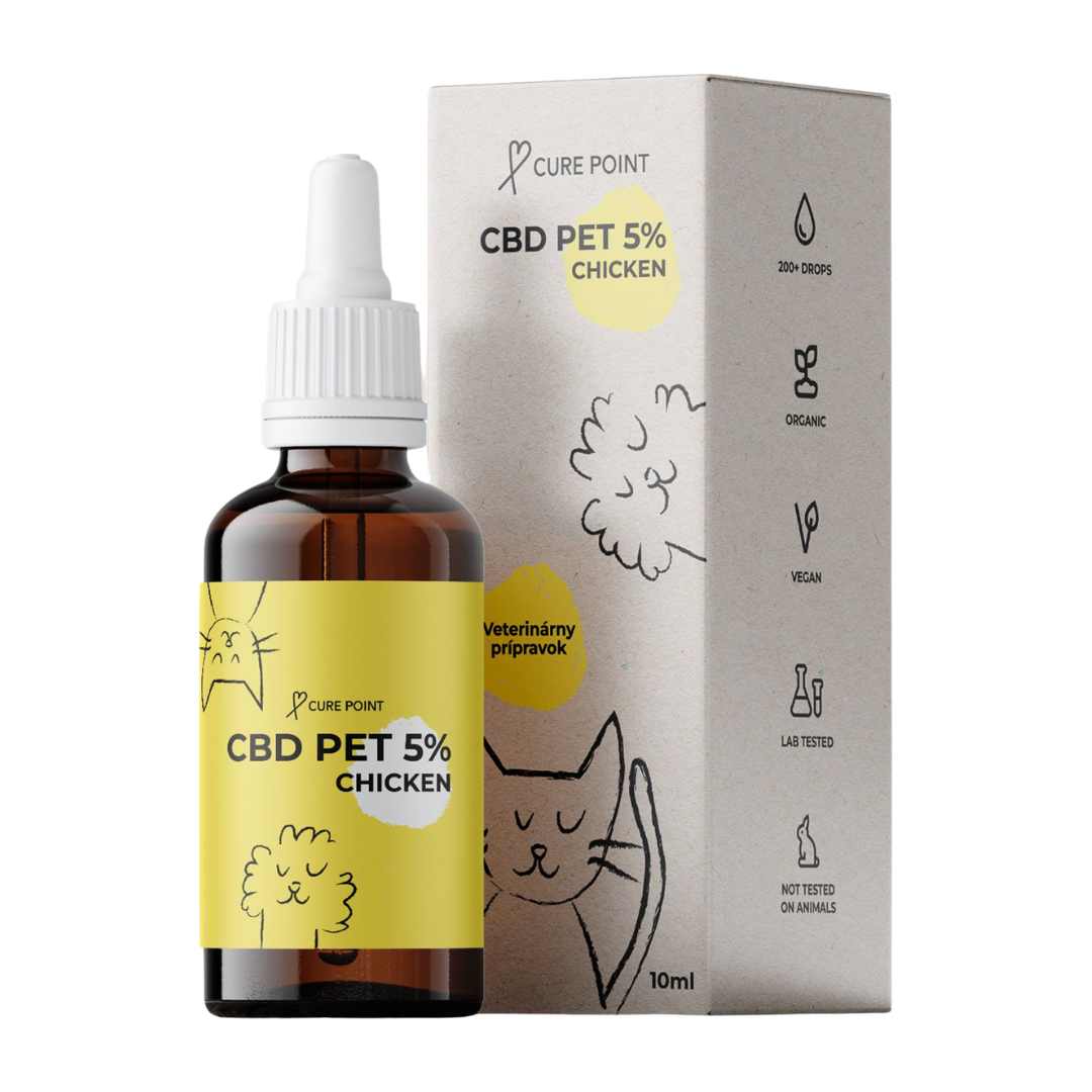 Olej CBD PET 5% kuře 10 ml