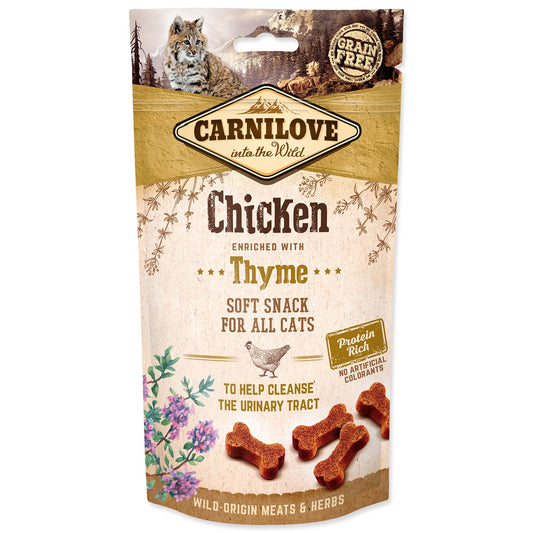 Pochoutka Carnilove Cat Soft Snack kuře s tymiánem 50 g